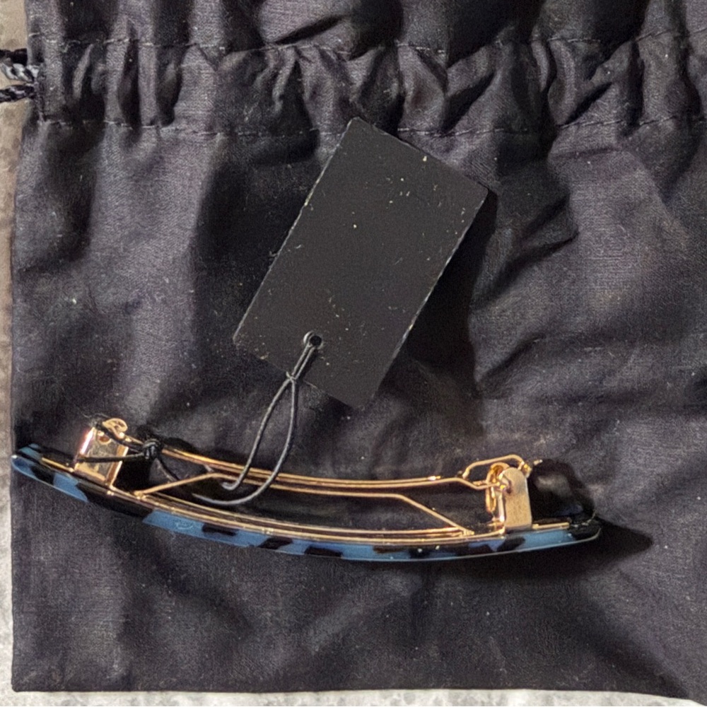 France Luxe Classic Rectangle Barrette - Blue Tokyo, NWT - Picture 5 of 12